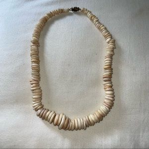 Hawaii White and Off White Puka Shell Necklace